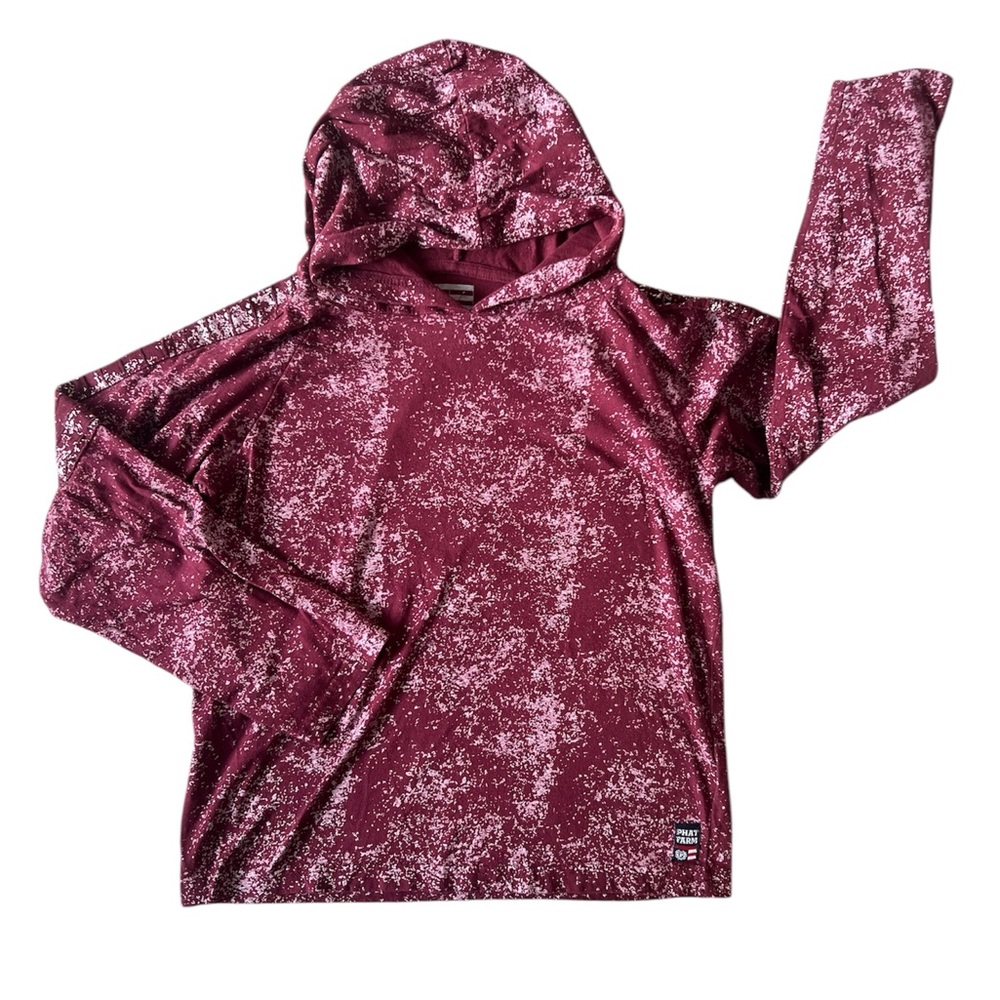 Phat Farm Boys Maroon and White Hoodie | 10-12